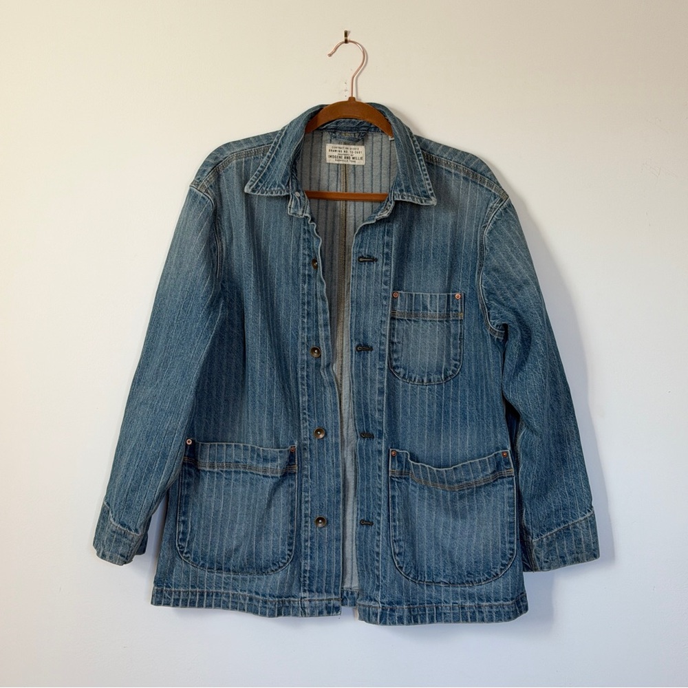 Imogene + Willie Washed Indigo Stripe Ranch Jacket